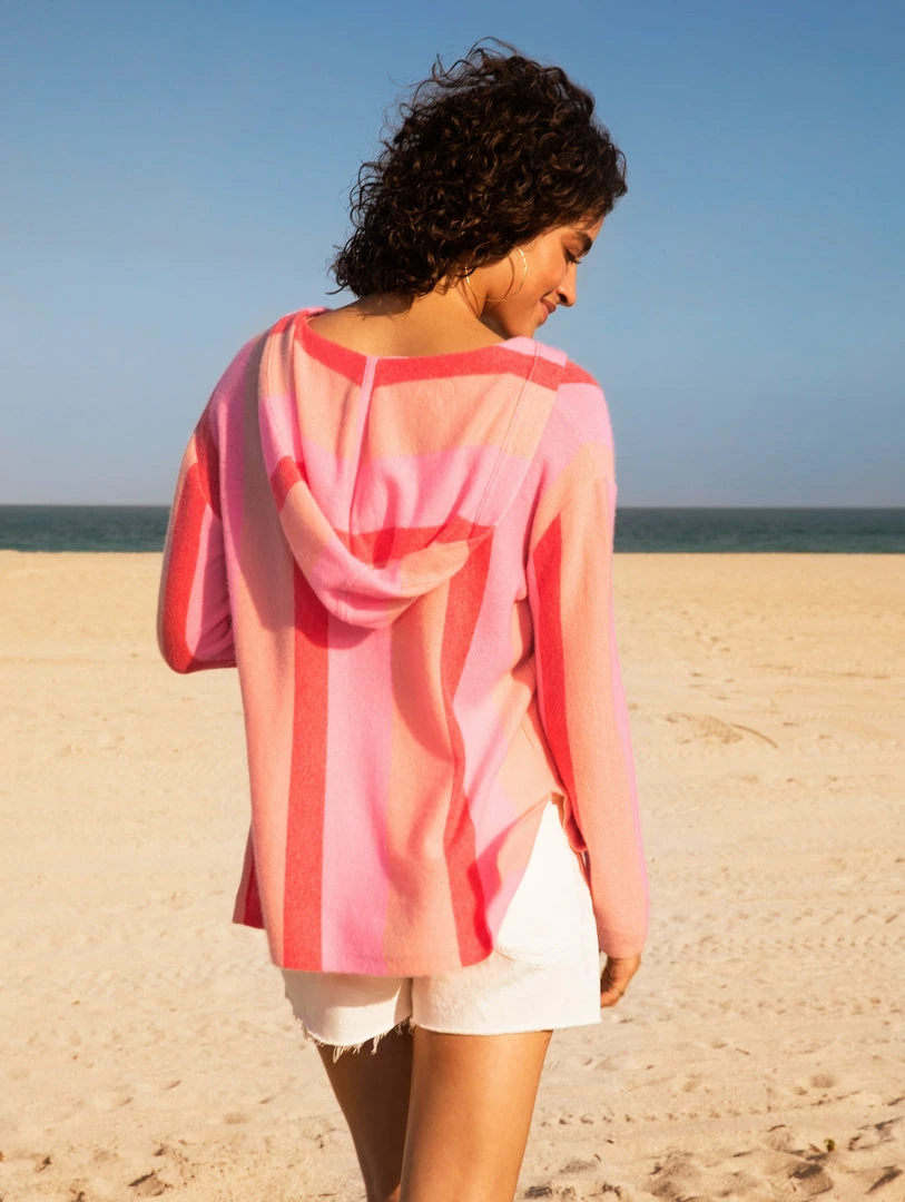 Hot Sale 😉 White + Warren Cashmere Striped Baja Hoodie Best-Sellers 😍 5 White + Warren Cashmere Striped Baja Hoodie Best-Sellers