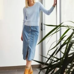 White + Warren Cotton Shrunken Thermal Crewneck Sweaters