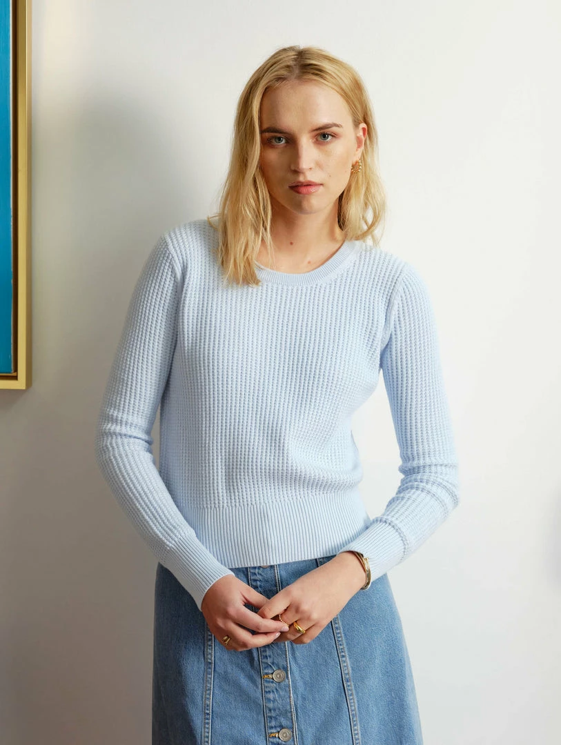 Deals 💯 White + Warren Cotton Shrunken Thermal Crewneck Sweaters ❤️ 3 White + Warren Cotton Shrunken Thermal Crewneck Sweaters