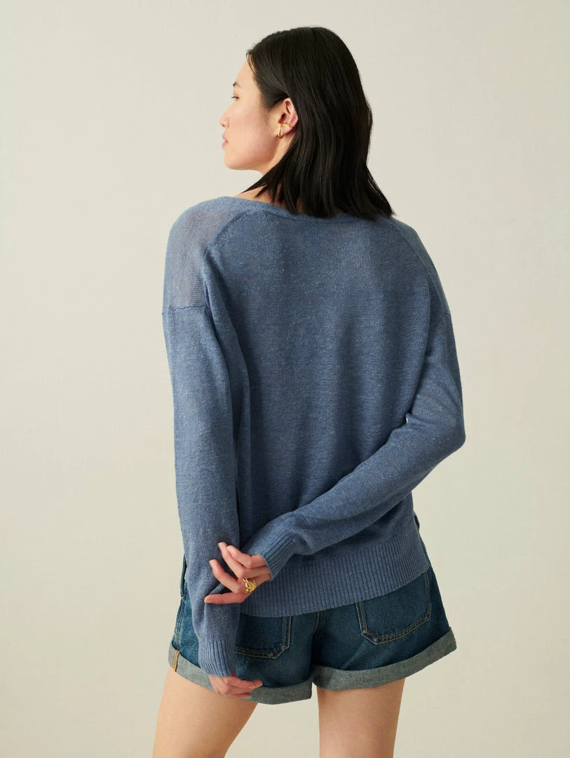 Buy 🥰 White + Warren Linen Easy V Neck 😀 8 White + Warren Linen Easy V Neck