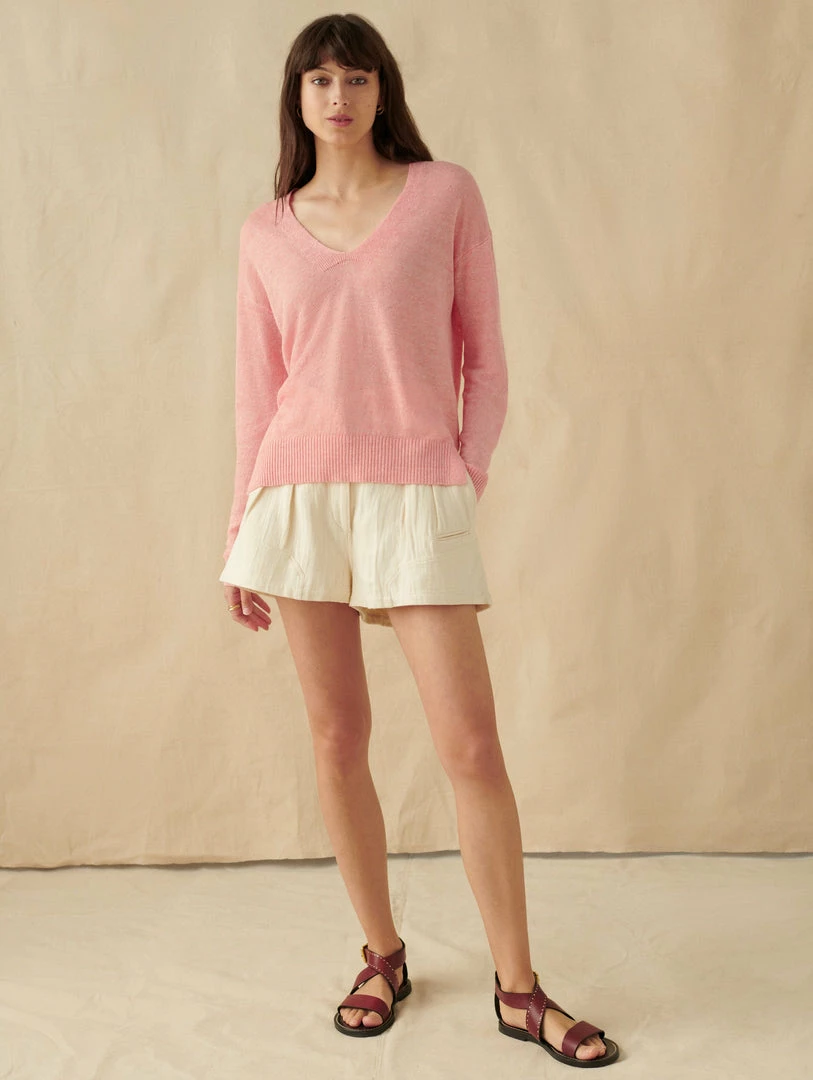 Best deal ⭐ White + Warren Vacation Wardrobe Linen Easy V Neck ⭐ 1 White + Warren Vacation Wardrobe Linen Easy V Neck