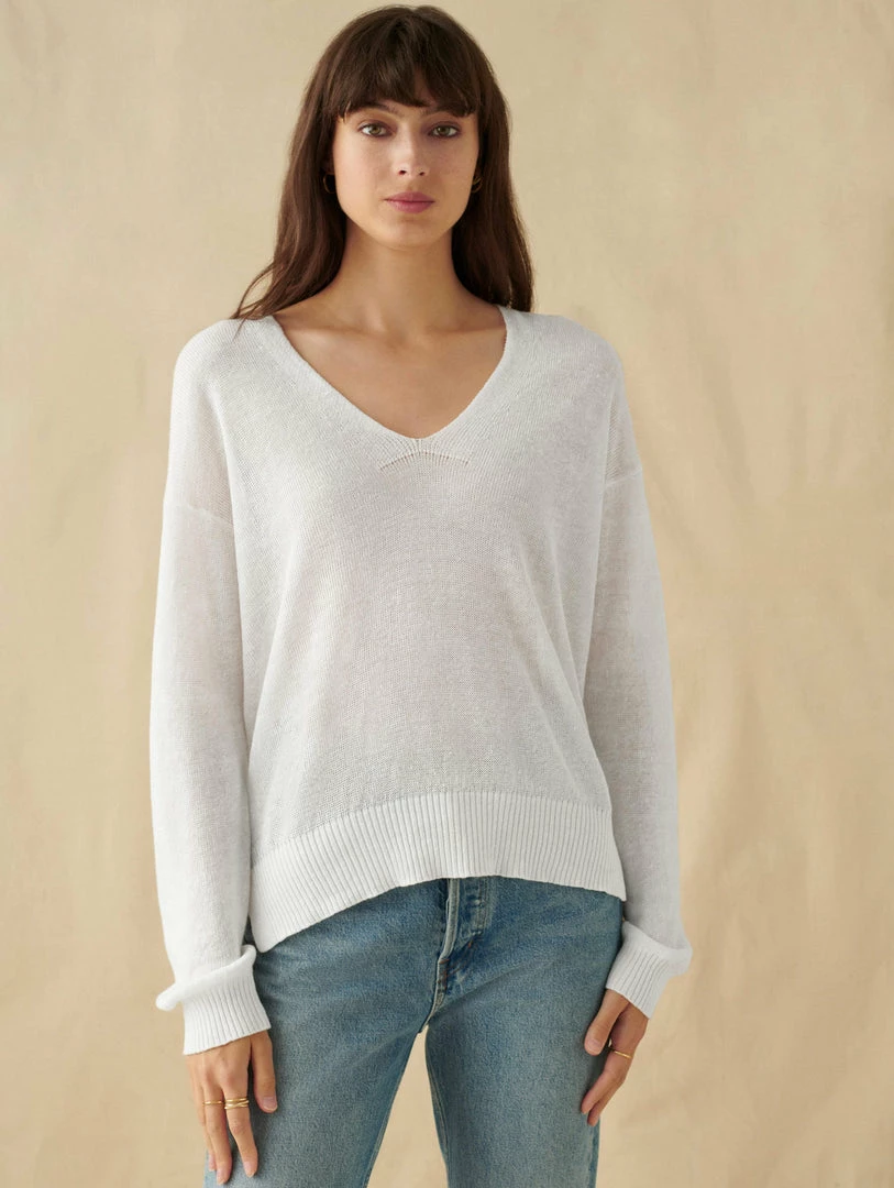 Discount ⌛ White + Warren Linen Easy V Neck Best-Sellers 🛒 1 White + Warren Linen Easy V Neck Best-Sellers