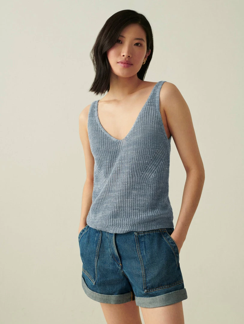 Best reviews of 🔔 White + Warren Linen Ribbed V Neck Tank 🔥 1 White + Warren Linen Ribbed V Neck Tank
