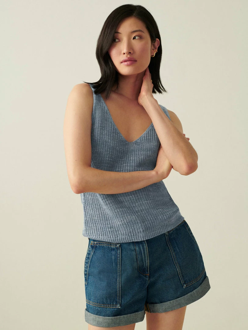 Best reviews of 🔔 White + Warren Linen Ribbed V Neck Tank 🔥 3 White + Warren Linen Ribbed V Neck Tank