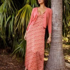 White + Warren Linen Blend Shrunken Cardigan