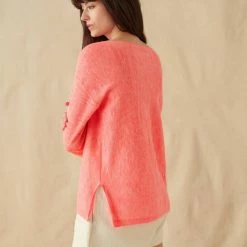 Coupon 👍 White + Warren Linen Slub Lace Up Top ❤️ 5 White + Warren Linen Slub Lace Up Top