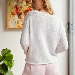 Best Pirce 𧨠White + Warren Italian Recycled Cotton Cropped Crewneck 𧨠5 White + Warren Italian Recycled Cotton Cropped Crewneck