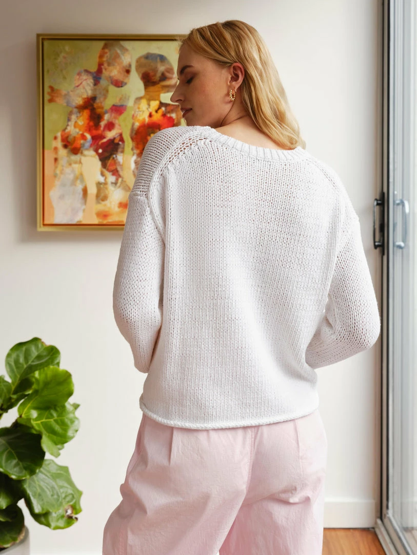 Best Pirce 𧨠White + Warren Italian Recycled Cotton Cropped Crewneck 𧨠3 White + Warren Italian Recycled Cotton Cropped Crewneck