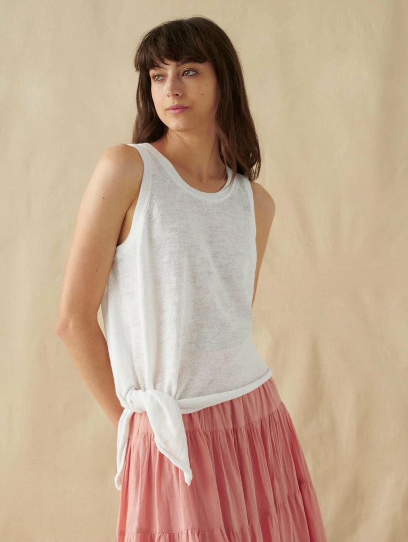 New 😍 White + Warren Linen Slub Side Tie Tank Vacation Wardrobe 🔥 3 White + Warren Linen Slub Side Tie Tank Vacation Wardrobe