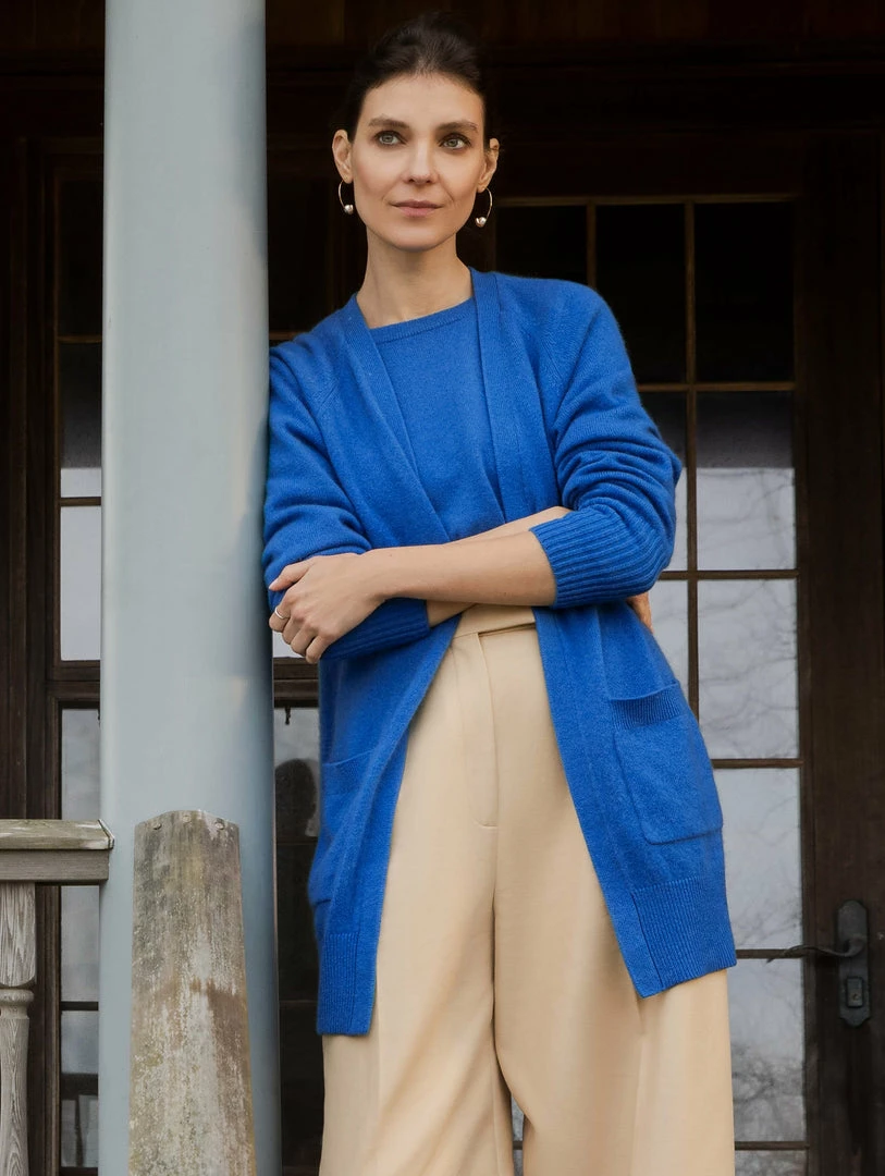 Budget ๐ White + Warren Cashmere Patch Pocket Open Cardigan โจ 2 White + Warren Cashmere Patch Pocket Open Cardigan