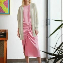 White + Warren Cashmere Patch Pocket Open Cardigan Cardigans