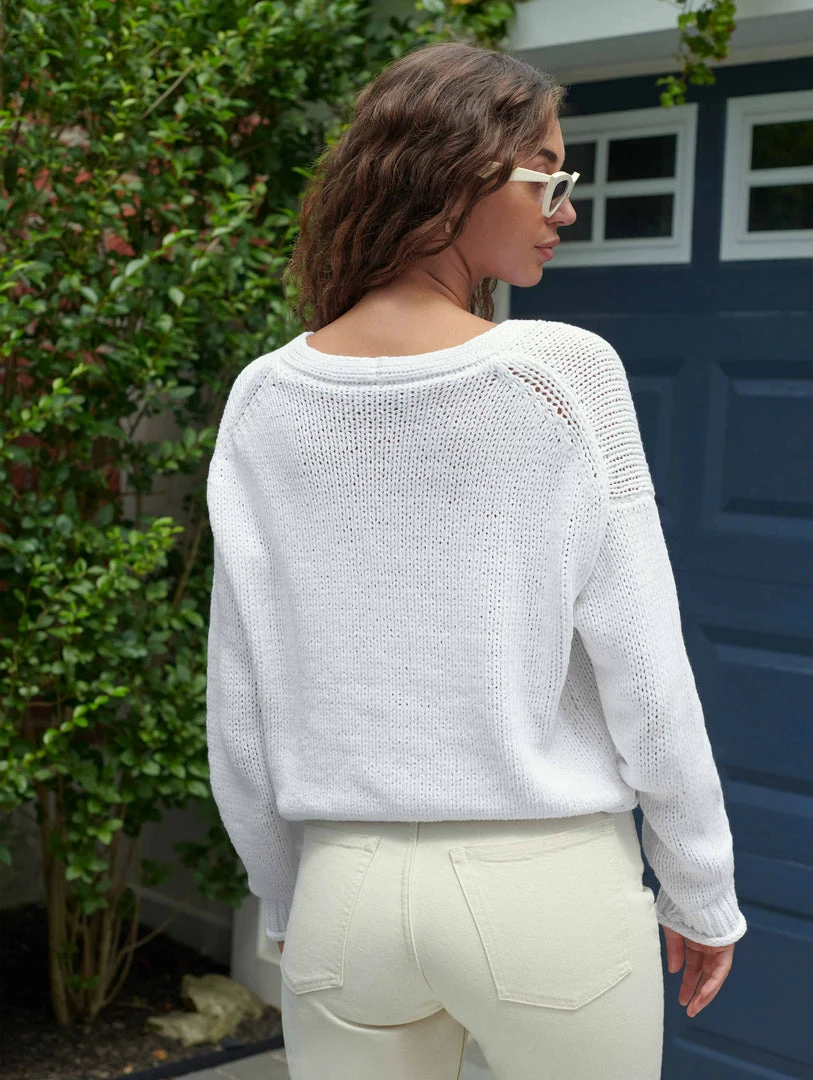 Brand new โค๏ธ White + Warren Italian Recycled Cotton Cropped Cardigan ๐ 5 White + Warren Italian Recycled Cotton Cropped Cardigan