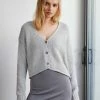 White + Warren Cardigans Italian Recycled Cotton Cropped Cardigan