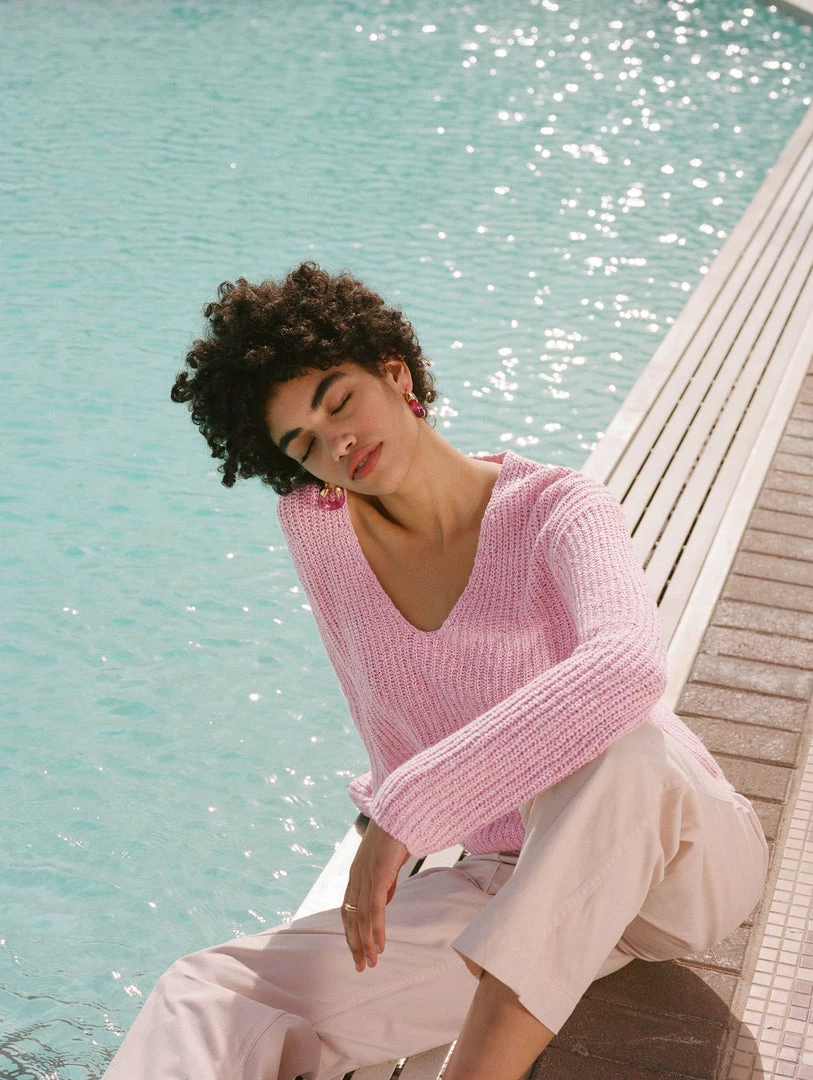 Wholesale ✔️ White + Warren Cotton Linen Marled V Neck 🌞 Summer Staples ⌛ 2 White + Warren Cotton Linen Marled V Neck Summer Staples