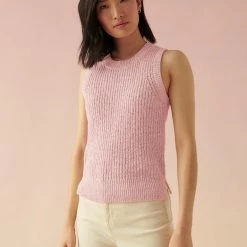 White + Warren Cotton Linen Marled Tank Summer Staples