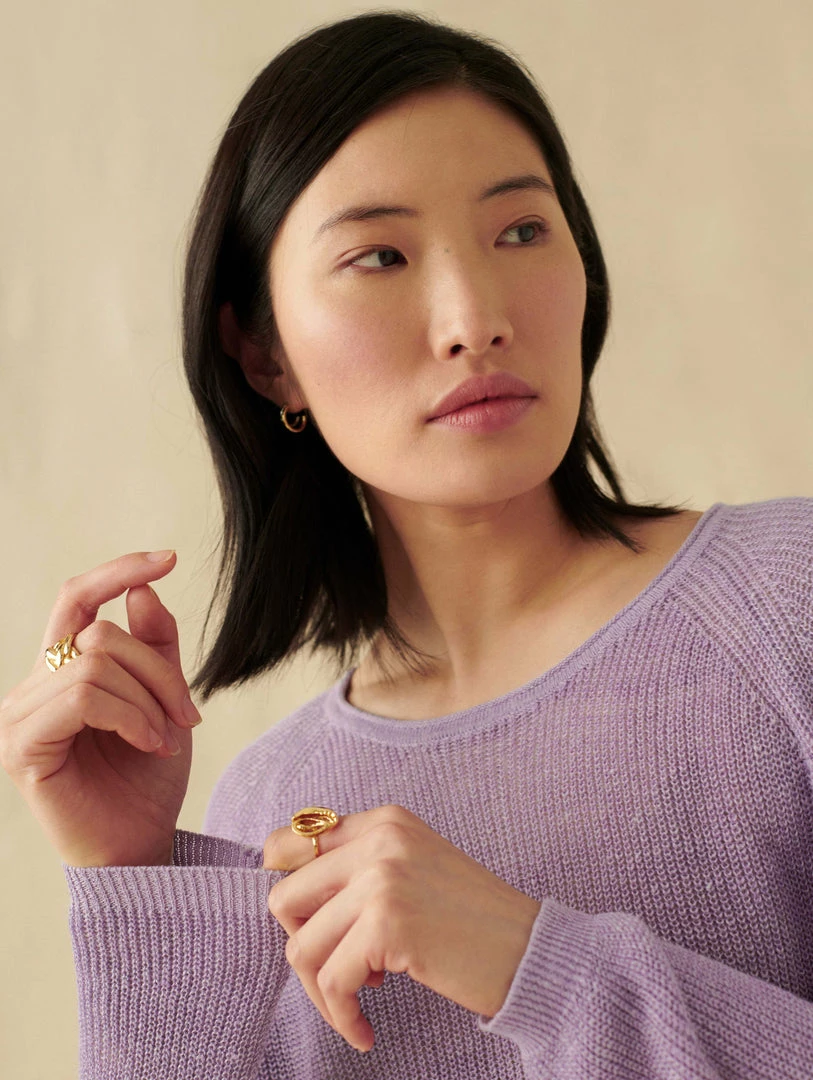 Hot Sale 🎉 White + Warren Linen Ribbed Crewneck 🔔 6 White + Warren Linen Ribbed Crewneck