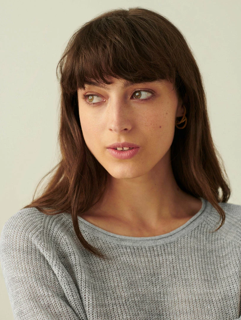 Top 10 🎁 White + Warren Linen Ribbed Crewneck 👏 3 White + Warren Linen Ribbed Crewneck