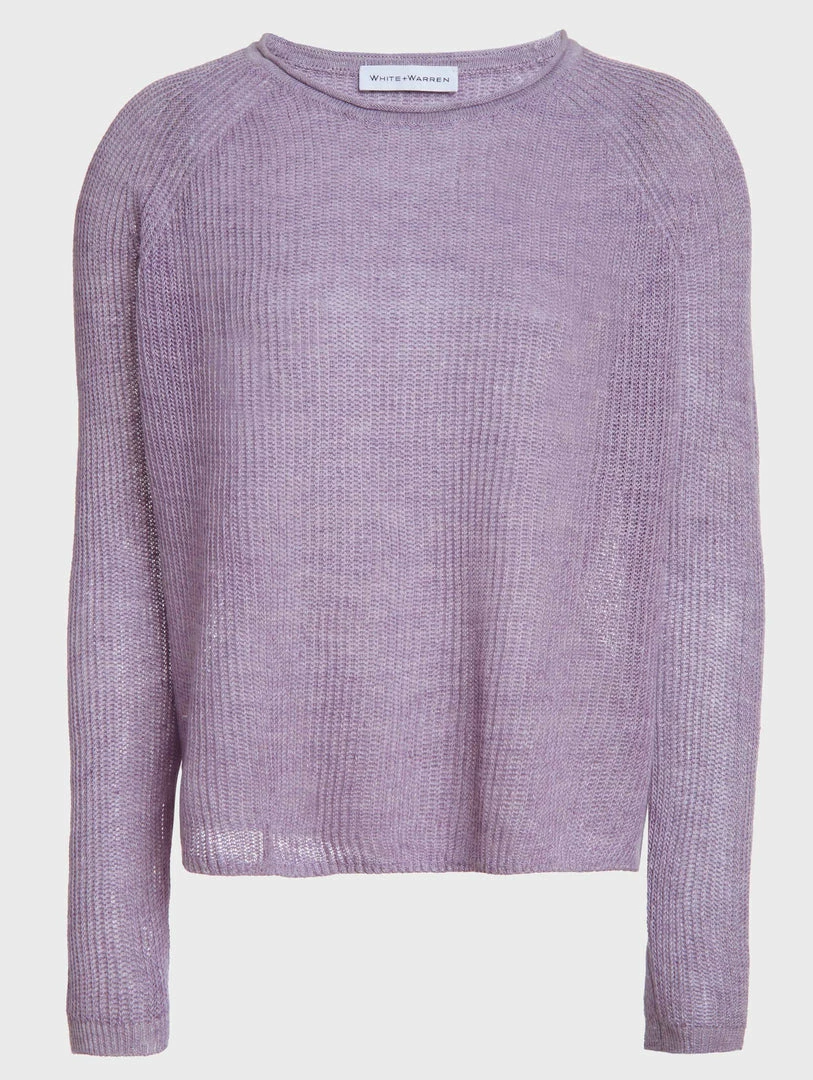 Hot Sale 🎉 White + Warren Linen Ribbed Crewneck 🔔 8 White + Warren Linen Ribbed Crewneck