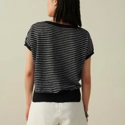Top 10 β White + Warren Vacation Wardrobe Linen Slub Striped Tee π₯ 6 White + Warren Vacation Wardrobe Linen Slub Striped Tee