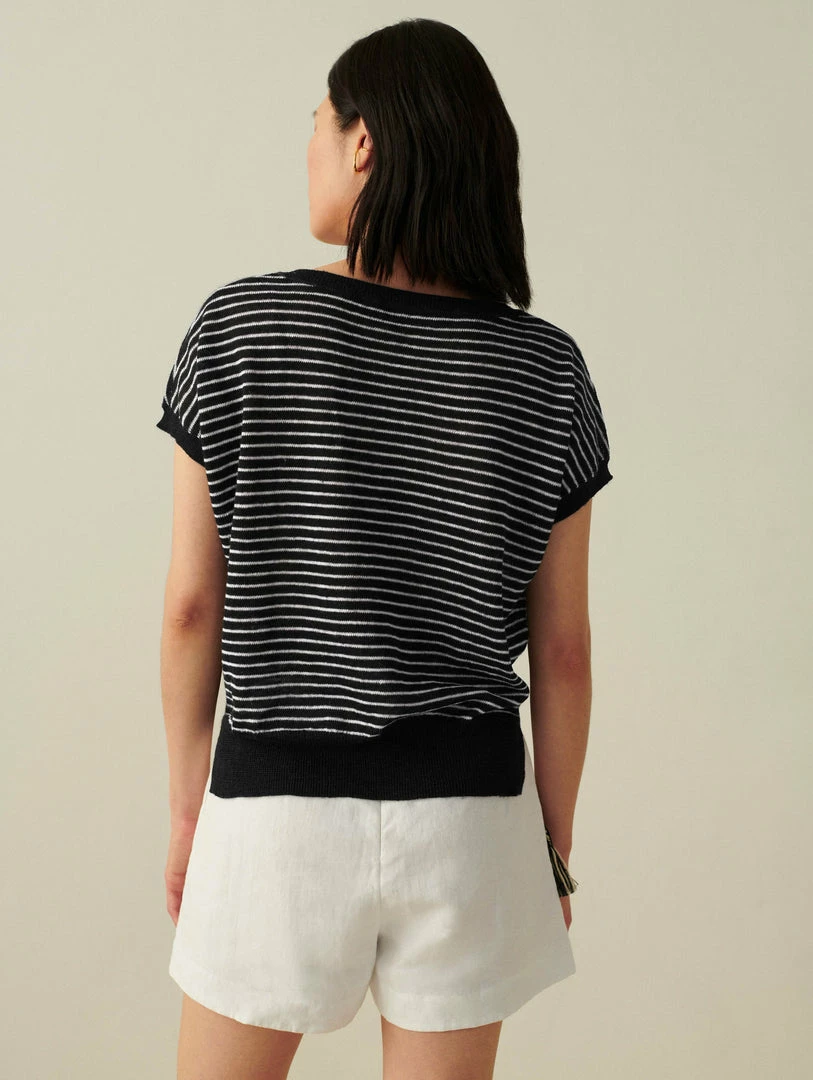 Top 10 β White + Warren Vacation Wardrobe Linen Slub Striped Tee π₯ 3 White + Warren Vacation Wardrobe Linen Slub Striped Tee