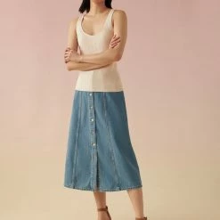 Deals ✨ White + Warren Vacation Wardrobe Linen Blend Ribbed Tank ✨ 6 White + Warren Vacation Wardrobe Linen Blend Ribbed Tank