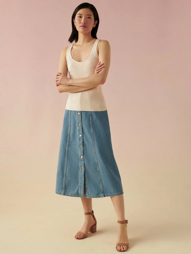 Deals ✨ White + Warren Vacation Wardrobe Linen Blend Ribbed Tank ✨ 3 White + Warren Vacation Wardrobe Linen Blend Ribbed Tank