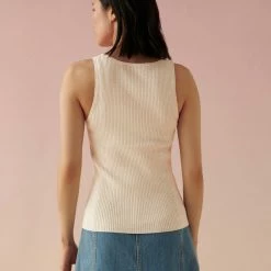 Deals ✨ White + Warren Vacation Wardrobe Linen Blend Ribbed Tank ✨ 7 White + Warren Vacation Wardrobe Linen Blend Ribbed Tank