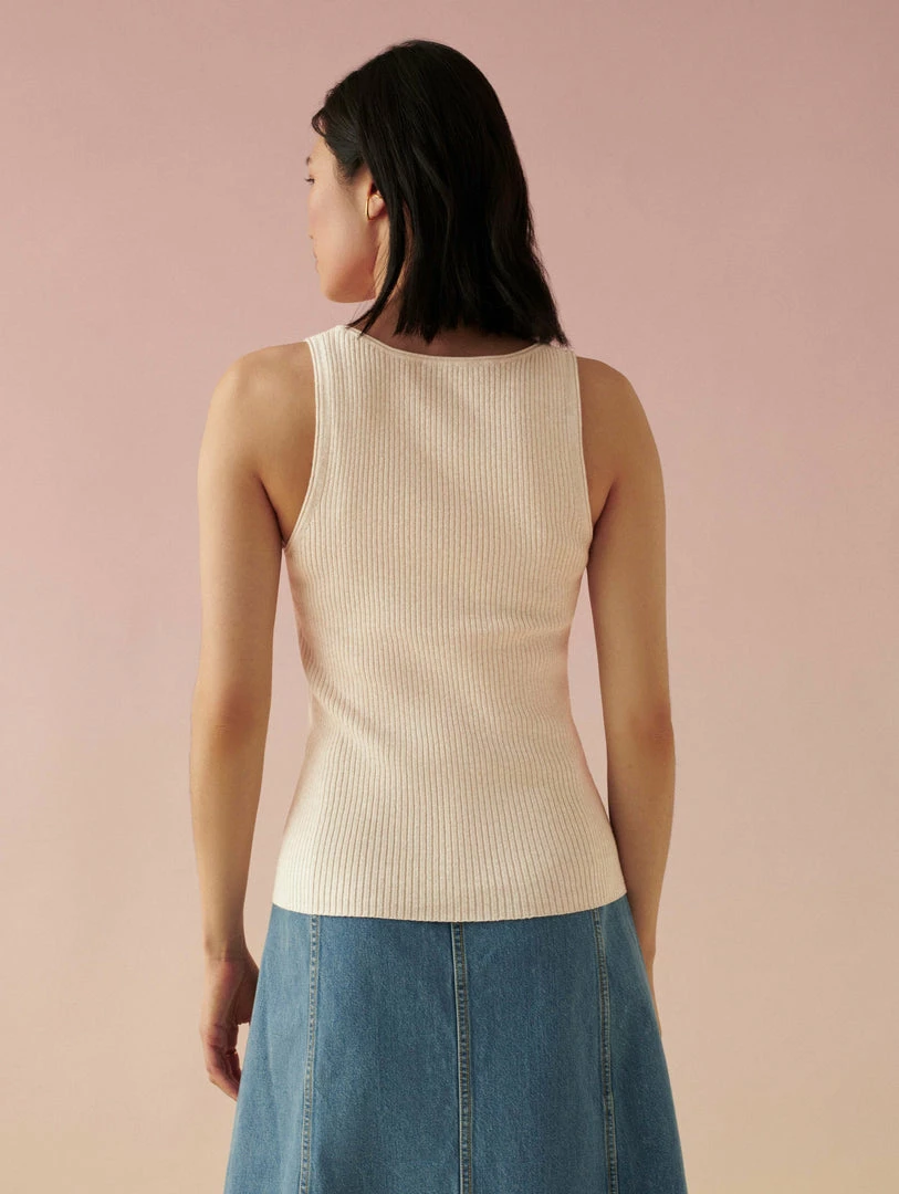 Deals ✨ White + Warren Vacation Wardrobe Linen Blend Ribbed Tank ✨ 4 White + Warren Vacation Wardrobe Linen Blend Ribbed Tank