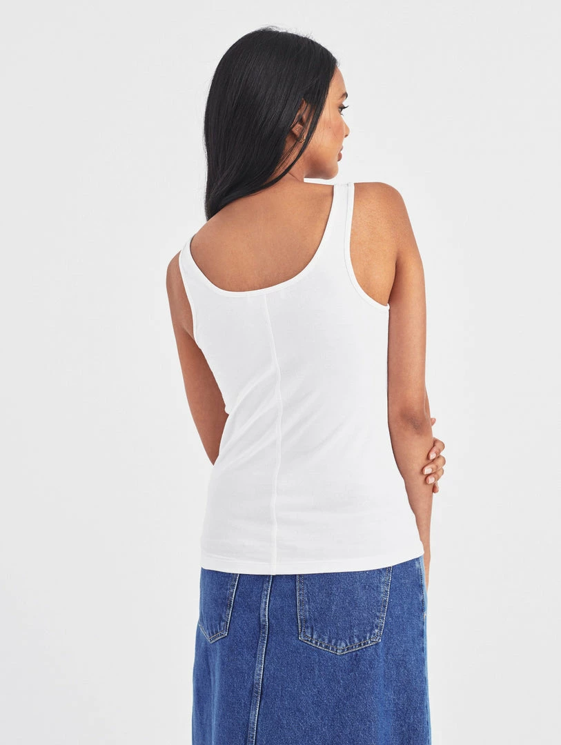 Best Sale ⌛ White + Warren Tops + Tees Cotton Modal Tank Top ⭐ 3 White + Warren Tops + Tees Cotton Modal Tank Top