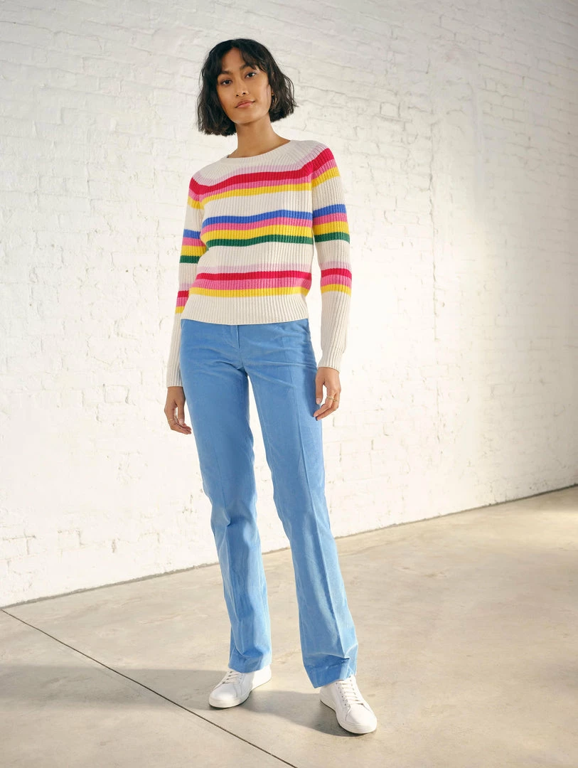 Coupon ✨ White + Warren Pattern Shop Cotton Striped Rib Crewneck ✨ 2 White + Warren Pattern Shop Cotton Striped Rib Crewneck