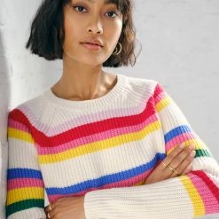 Coupon ✨ White + Warren Pattern Shop Cotton Striped Rib Crewneck ✨ 8 White + Warren Pattern Shop Cotton Striped Rib Crewneck