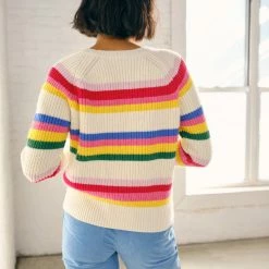 Coupon ✨ White + Warren Pattern Shop Cotton Striped Rib Crewneck ✨ 9 White + Warren Pattern Shop Cotton Striped Rib Crewneck