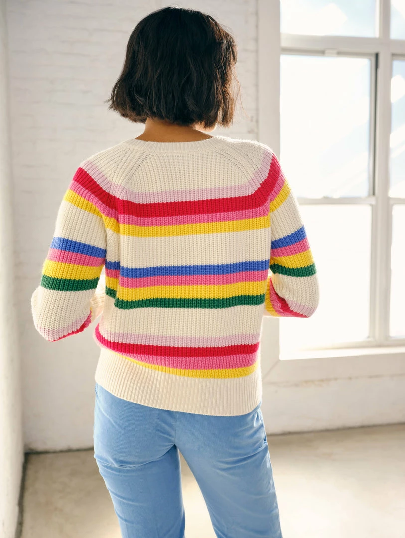 Coupon ✨ White + Warren Pattern Shop Cotton Striped Rib Crewneck ✨ 5 White + Warren Pattern Shop Cotton Striped Rib Crewneck