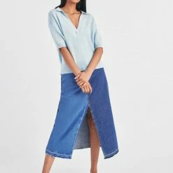 White + Warren Cashmere Polo Top