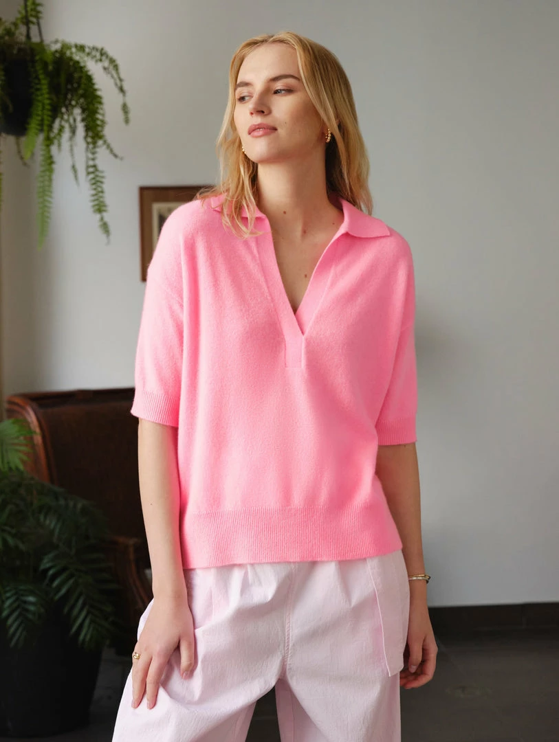 Cheap โ๏ธ White + Warren Cashmere Polo Top ๐ 2 White + Warren Cashmere Polo Top