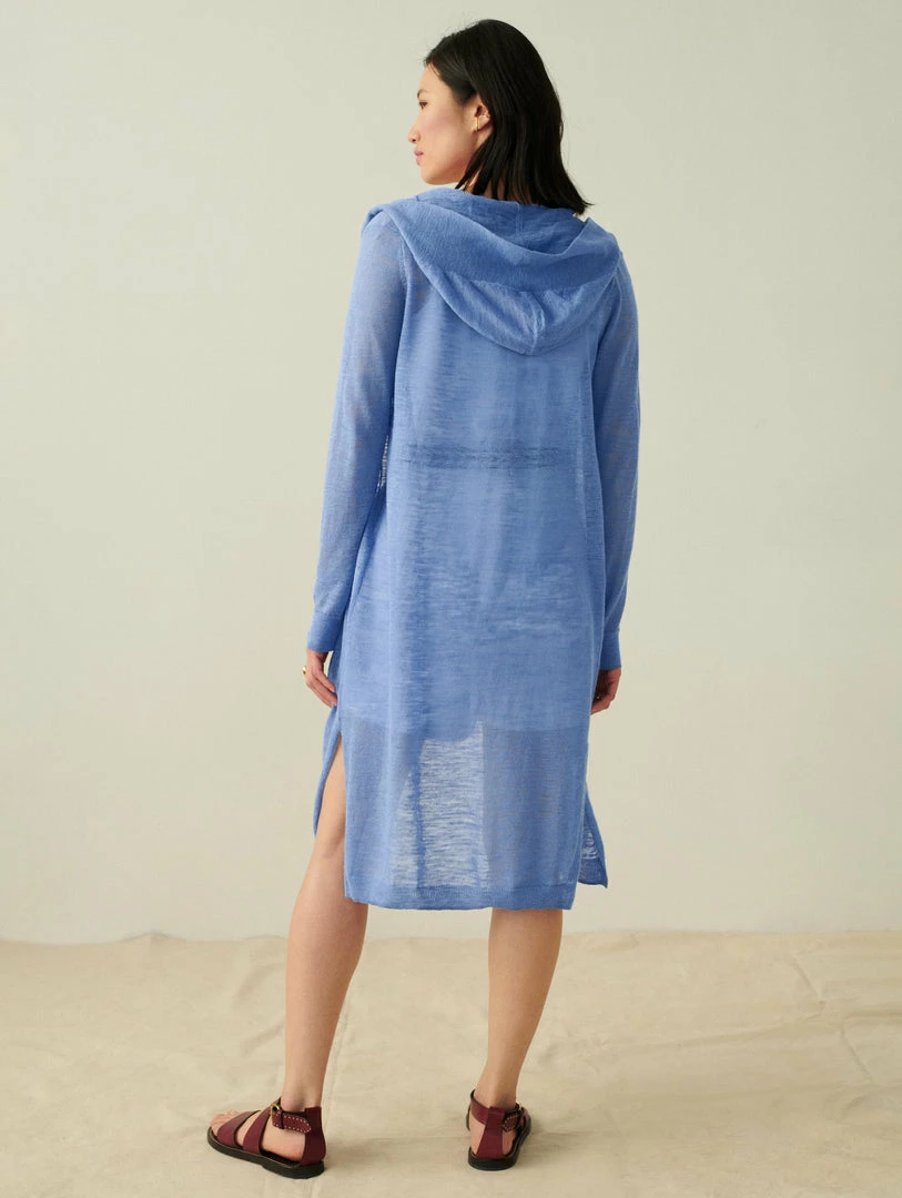 Wholesale ❤️ White + Warren Linen Slub Long Hooded Cardigan Vacation Wardrobe 🔔 4 White + Warren Linen Slub Long Hooded Cardigan Vacation Wardrobe