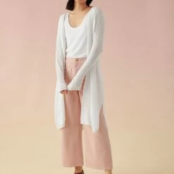 Top 10 🔔 White + Warren Vacation Wardrobe Linen Slub Long Hooded Cardigan 🥰 9 White + Warren Vacation Wardrobe Linen Slub Long Hooded Cardigan