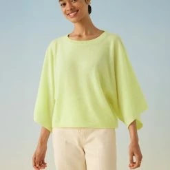 White + Warren Cashmere Draped Top