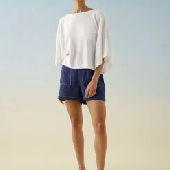 White + Warren Celebration Shop Cashmere Draped Top