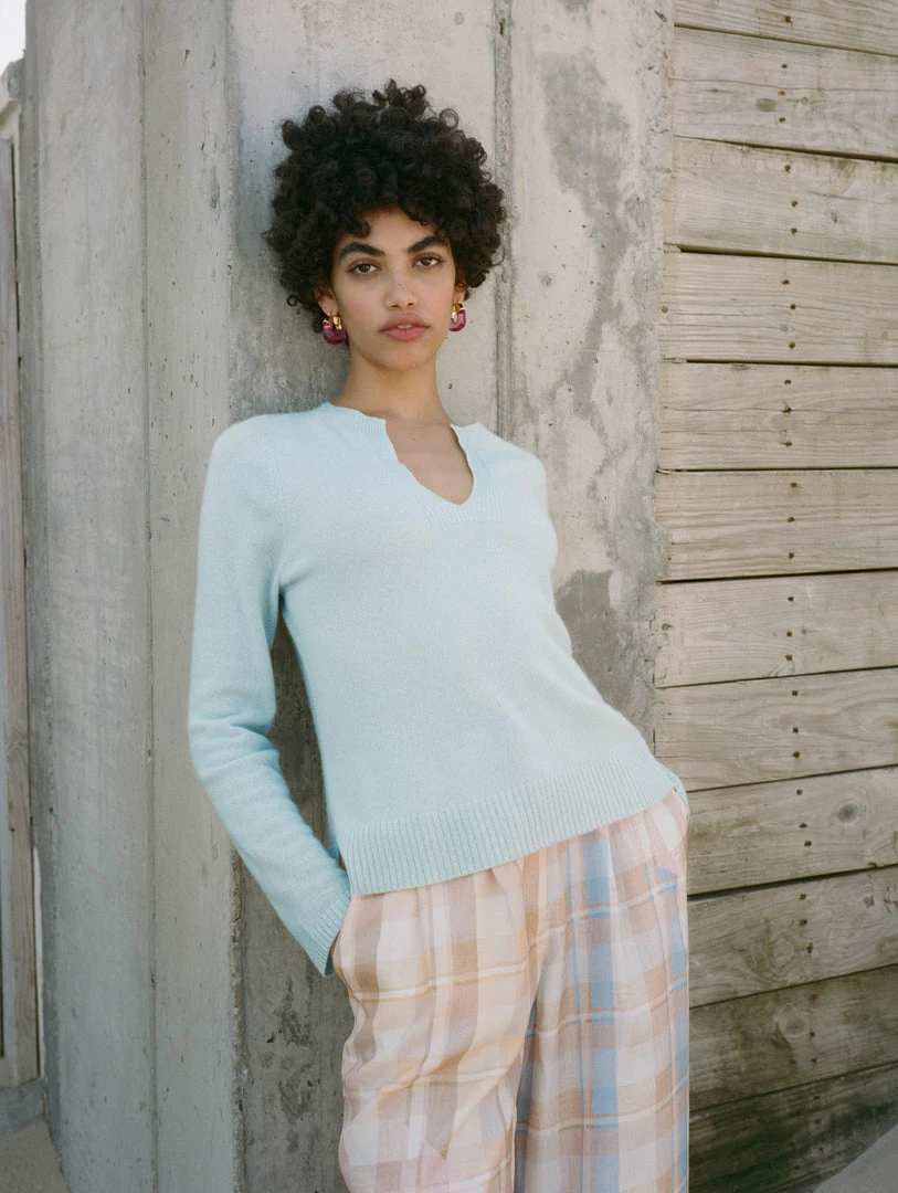 Cheapest ⭐ White + Warren Cashmere Split Neck Pullover ❤️ 2 White + Warren Cashmere Split Neck Pullover