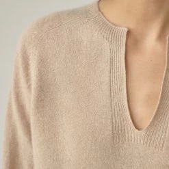 White + Warren Cashmere Split Neck Pullover Best-Sellers