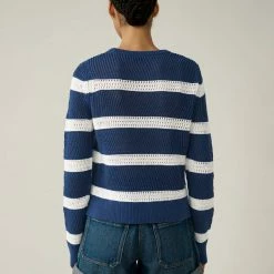 Best Sale ⌛ White + Warren Cotton Striped Mesh Crewneck ☀️ Summer Staples ⌛ 11 White + Warren Cotton Striped Mesh Crewneck Summer Staples