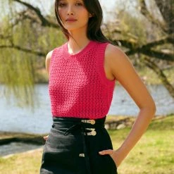 White + Warren Cotton Mesh Tank Summer Staples