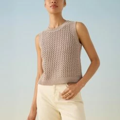 White + Warren Best-Sellers Cotton Mesh Tank