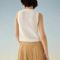 White + Warren Cotton Mesh Tank