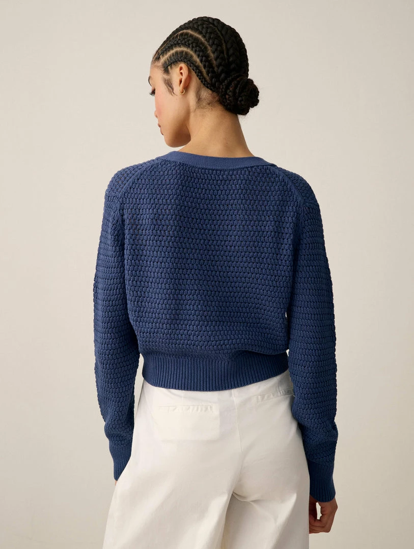 Cheapest 😉 White + Warren ☀️ Summer Staples Cotton Cropped Mesh Cardigan 💯 6 White + Warren Summer Staples Cotton Cropped Mesh Cardigan