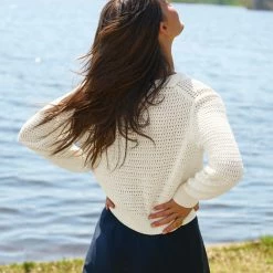 Top 10 😉 White + Warren Cotton Cropped Mesh Cardigan ✨ 14 White + Warren Cotton Cropped Mesh Cardigan