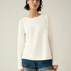 White + Warren Sales 10 White + Warren Cotton Silk Ribbed Crewneck Best-Sellers