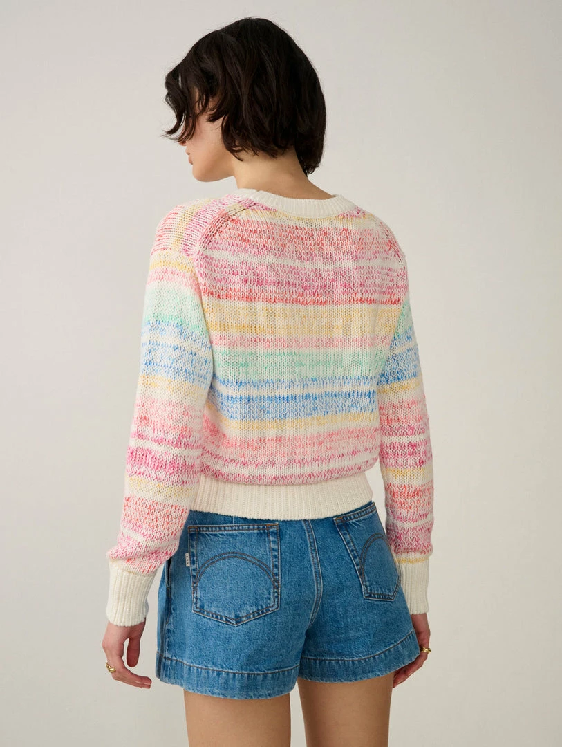 Deals 🎁 White + Warren Cotton Marled Striped Crewneck 🎉 6 White + Warren Cotton Marled Striped Crewneck