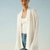 White + Warren Cotton Mesh Open Cardigan Summer Staples